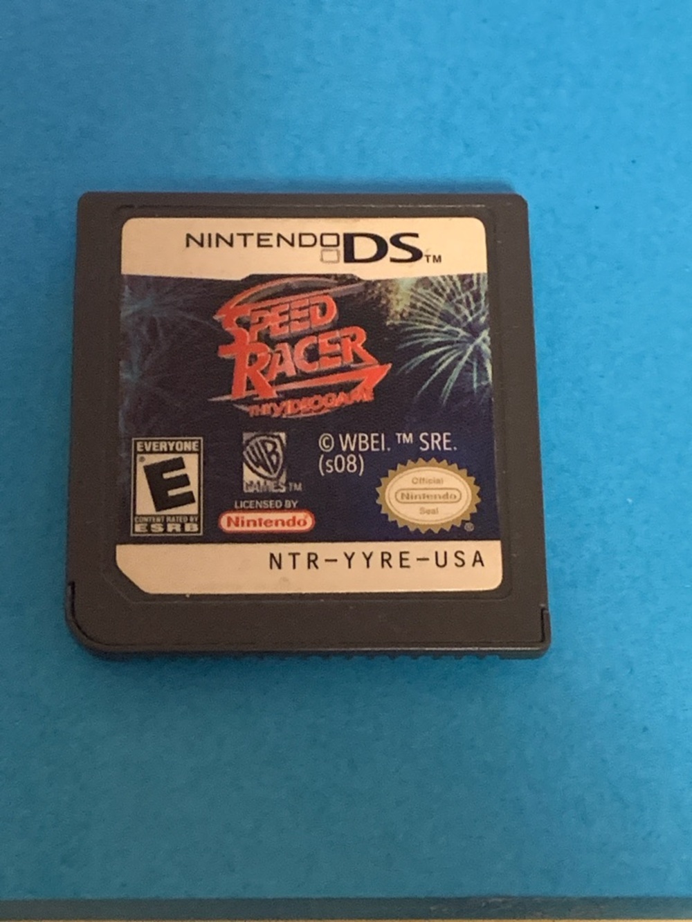 Nintendo DS Speed Racer Cartridge - Black with Blue Label